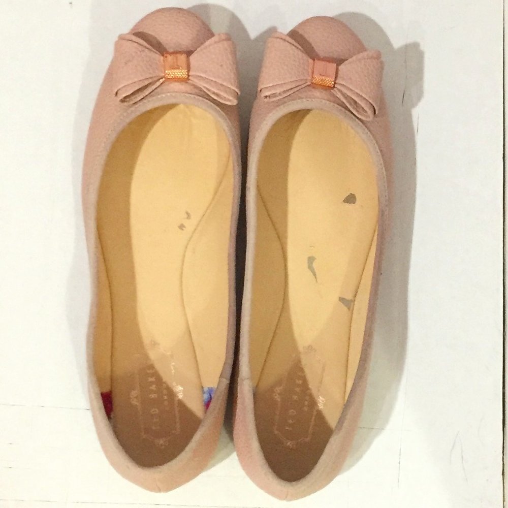 Ted Baker London Light Pink Ballet Flats with Bow - Picture 3 of 8